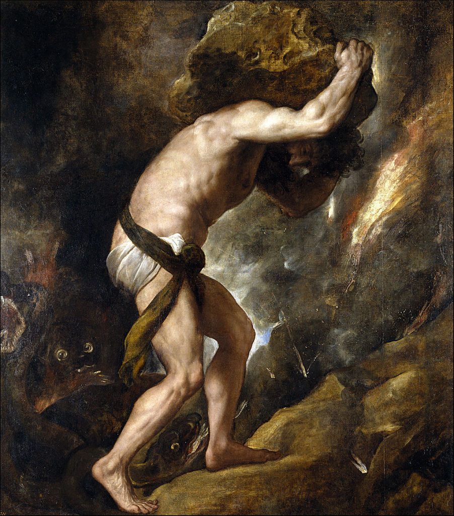 Die Leiden des Sisyphos - illustriert vom italienischen Maler Tizian